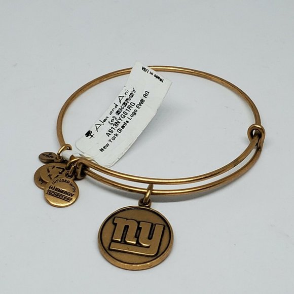 NEW Alex and Ani NFL New York Giants Football Brac - Picture 6 of 7